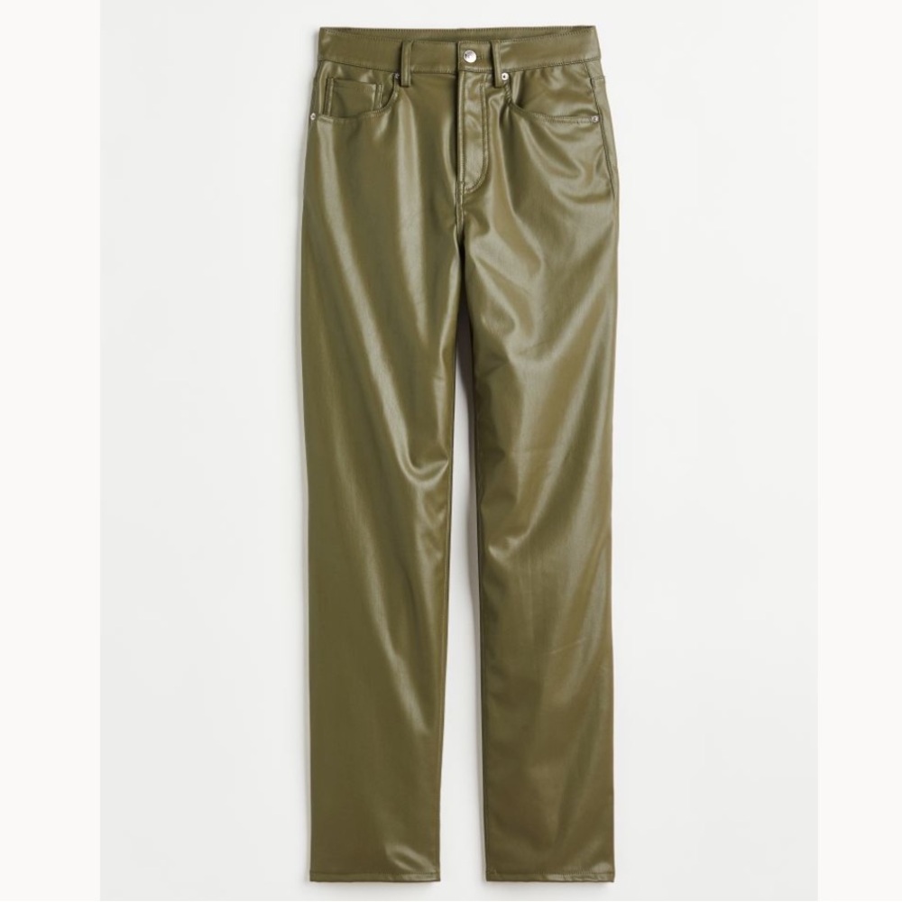 NWOT H&M Divided 90’s Straight Faux Leather Pants